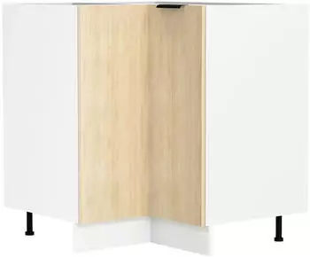Mid.you Eckunterschrank Wei&szlig; Honigeiche 1 F&auml;cher 76x93x76 cm