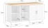 SoBuy Brantley 170x89x60cm weiß-natur