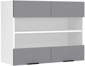 Mid.you K&uuml;chenoberschrank Anthrazit Wei&szlig; 1 F&auml;cher 80x60x31 cm