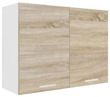 Mid.you Küchenoberschrank Weiß Sonoma Eiche 1 Fächer 80x60x31 cm