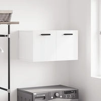 Wandschrank Hochglanz-wei&szlig; 60x36,5x35 Cm Holzwerkstoff Vidaxl