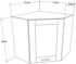 Mid.you Eckoberschrank Weiß 1 Fächer 57x60x57 cm
