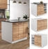 VICCO Fame-Line 90 cm ohne Arbeitsplatte Goldkraft Eiche/Weiß (38725)