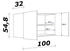 Flex-Well Küchenoberschrank Eiche Artisan 1 Fächer einzeln stellbar 100x54,8x32 cm