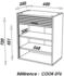 SIMMOB Küchenschrank mit Rollladentür 60x72x35 cm Aluminium
