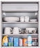 SIMMOB Küchenschrank mit Rollladentür 60x72x35 cm Aluminium