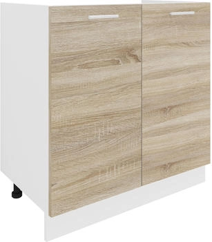 VCM Spülunterschrank Esilo Sonoma 80x46x82 cm weiß