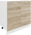 VCM Spülunterschrank Esilo Sonoma 80x46x82 cm weiß