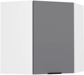 Mid.you Eckoberschrank, Anthrazit, Wei&szlig; 1 F&auml;cher, 57x60x57 cm, h&auml;ngend