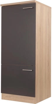 Respekta Ger&auml;teumbauschrank Merle, Grau, Eiche, Metall, seitenverkehrt montierbar, 60x144.8x60 cm