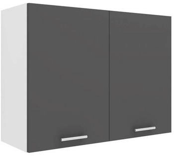 Mid.you Küchenoberschrank, Anthrazit, Weiß 1 Fächer, 80x60x31 cm, hängend (657027855)