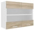 Mid.you Küchenoberschrank, Weiß, Sonoma Eiche 1 Fächer, 80x60x31 cm, hängend (657027847)