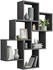 Mid.you Wandregal, Schwarz 82x95x16 cm, hängend,