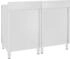 vidaXL Arbeitsschrank 120x60x96 cm Edelstahl