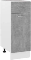 vidaXL Schubunterschrank Lyon Betongrau 30x46x81,5 cm Holzwerkstoff
