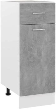 vidaXL Schubunterschrank Betongrau 30x46x81,5 cm