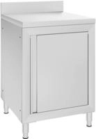 vidaXL Gastro-Arbeitstisch mit Schrank 60x60x96 cm Edelstahl