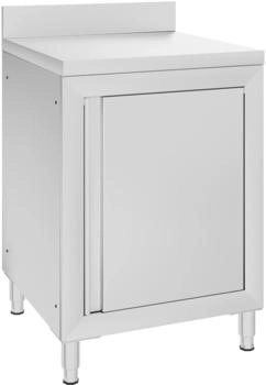 vidaXL Gastro-Arbeitstisch mit Schrank 60x60x96 cm Edelstahl
