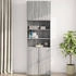 vidaXL Wandschrank Grau Sonoma 80x42,5x64 cm