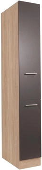Respekta Apothekerschrank Merle, Grau, Eiche, Metall, einzeln stellbar, 30x200x60 cm, individuell planbar