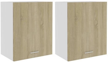 vidaXL Hängeschränke 2 Stk. Sonoma-Eiche 50x31x60 cm (805081)