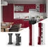 VICCO Apothekerschrank, Bordeaux, Weiß 30x206.8x58 cm (800000654346)