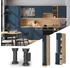 VICCO Apothekerschrank, Dunkelblau, Eiche Wotan 30x206.8x58 cm (800000829611)