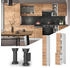 VICCO Apothekerschrank, Eiche Wotan, Weiß 30x206.8x58 cm (800000645321)