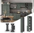 VICCO Apothekerschrank, Grün, Anthrazit 30x206.8x58 cm (800000633830)