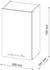 VICCO Hängeschrank, Bordeaux, Eiche Wotan 30x72x34.1 cm (800000655086)