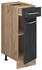 VICCO Küchenunterschrank, Schwarz, Eiche Wotan 30x81.6x46 cm (800000716345)