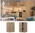 VICCO Hängeschrank, Eiche Artisan, Eiche Wotan 40x60x31 cm (800000829901)