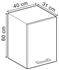 VICCO Hängeschrank, Eiche Artisan, Weiß 40x60x31 cm (800000829897)