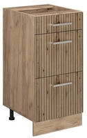 K&uuml;chenunterschrank R-line, Artisan-eiche, 40 Cm Mit Schubladen, Ohne Arbeitsplatte