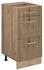 VICCO Küchenunterschrank, Eiche Artisan, Eiche Wotan 40x81.6x46 cm (800000829844)