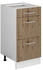 VICCO Küchenunterschrank, Eiche Artisan, Weiß 40x81.6x46 cm (800000829857)