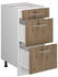 VICCO Küchenunterschrank, Eiche Artisan, Weiß 40x81.6x46 cm (800000829857)