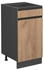 VICCO Küchenunterschrank, Eiche Wotan, Anthrazit 40x81.6x46 cm (800000634378)