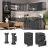 VICCO Küchenunterschrank, Schwarz, Anthrazit 40x81.6x60 cm (800000662451)