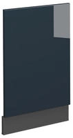 Frontblende Fame-line, Dunkelblau Hochglanz, 45 Cm Ohne Arbeitsplatte Vicco