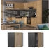 VICCO Eckhängeschrank, Eiche Artisan, Anthrazit L-Form, 57x60x34.1 cm (800000829907)