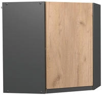 Vicco - Eckh&auml;ngeschrank R-line, Goldkraft Eiche, 57 Cm J-shape