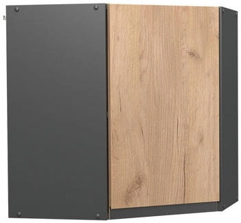 VICCO Eckh&auml;ngeschrank, Eiche Wotan, Anthrazit L-Form, 57x60x57 cm (800000655043)