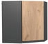 VICCO Eckhängeschrank, Eiche Wotan, Anthrazit L-Form, 57x60x57 cm (800000655043)