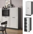 VICCO Hochschrank, Creme, Anthrazit 60x143x57 cm (800000645542)