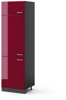 K&uuml;hlumbauschrank R-line, Bordeaux Hochglanz, 60 Cm, Vicco