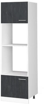VICCO Mikrowellenschrank, Schwarz, Wei&szlig; 60x206.8x57.2 cm (800000654329)