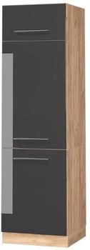 VICCO K&uuml;chenschrank, Anthrazit, Eiche Wotan 60x206.8x58.1 cm (800000634980)