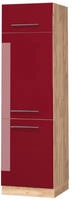 K&uuml;hlumbauschrank Fame-line, Bordeaux Hochglanz, 60 Cm, Vicco