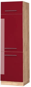VICCO K&uuml;chenschrank, Bordeaux, Eiche Wotan 60x206.8x58.1 cm (800000634982)